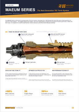 Catalogue page 5 MAEUM SERIES The Next Generation TIG Torch System