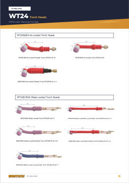 Catalogue page 11 WT24 Torch Heads