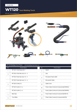 Catalogue page 40 WT120 Tack Welding Torch