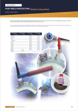 Catalogue page 61 POST-PROCESSING Welding Trailing Shield