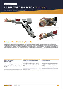 Catalogue page 68 LASER WELDING TORCH Back to the Core