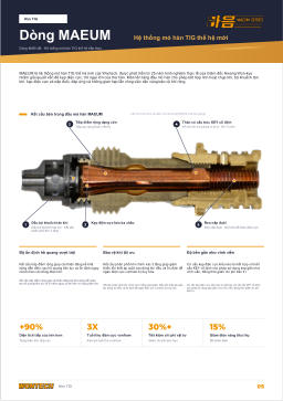 Catalogue trang 5 MAEUM SERIES The Next Generation TIG Torch System