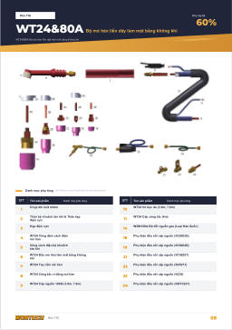 Catalogue trang 9 WT24&80A Air-cooled One-piece Torch Set