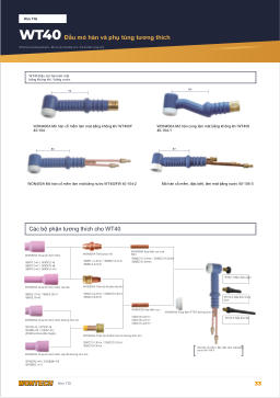 Catalogue trang 33 WT40 Torch Heads & Compatible Parts