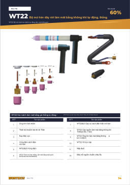 Catalogue trang 34 WT22 Automatic Straight Air-cooled Two-piece Torch Set