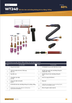 Catalogue trang 36 WT240 Automatic Straight Air-cooled Torch
