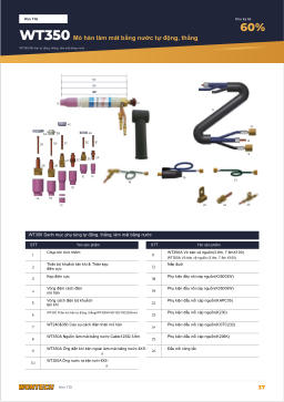 Catalogue trang 37 WT350 Automatic Straight Water-cooled Torch
