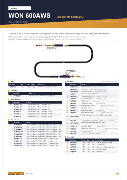 Catalogue trang 49 WON 600AWS Auto MIG Welding Torch