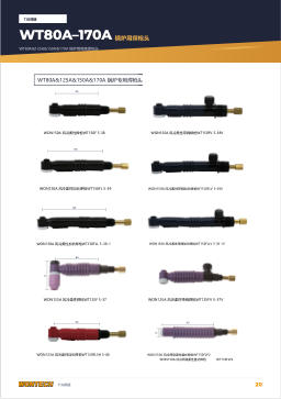 产品目录第20页 WT80A–170A Boiler Torch Heads